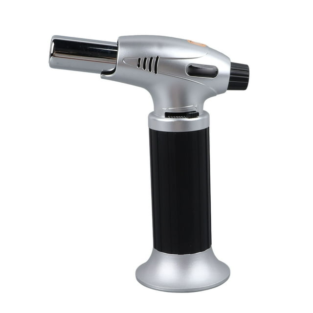 MOD 800 Antorcha de gas de llama Mini soplete de mano para cigarros Barbacoa al aire libre Camping Cocina Plata Negro Tamaño grande
