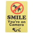 thumbnail image 4 of OULII hanging warning dog sign Dog Warning Sign Yellow Iron 1Pcs, 4 of 8