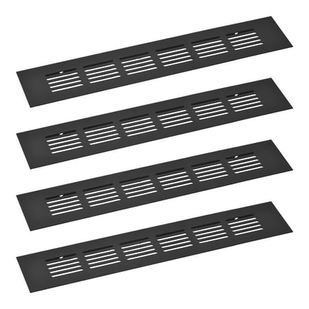 

4Pack Rectangle Ventilation Grille Aluminum Alloy Mesh Air Vent Cover 250x50mm