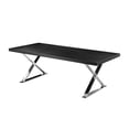 thumbnail image 5 of Pangea Home Alexa Modern Wood Veneer & High Polished Steel Dining Table in Black, 5 of 9