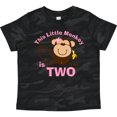 thumbnail image 3 of Inktastic Little Monkey Girl 2nd Birthday Girls Toddler T-Shirt, 3 of 5