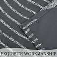 thumbnail image 6 of Alishomtll Dark Gray Blackout Curtains for Living Room ,Modern Metallic Silver Wave Pattern Bedroom Thermal Insulated Drapes ,2 Panel Set,52"x63", 6 of 11
