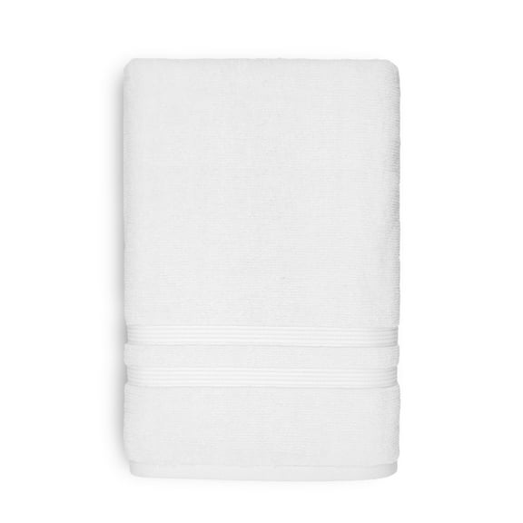 Mainstays Performance Cotton Bath Towel, Super Soft Quick Dry Fade Resistant, Solid White