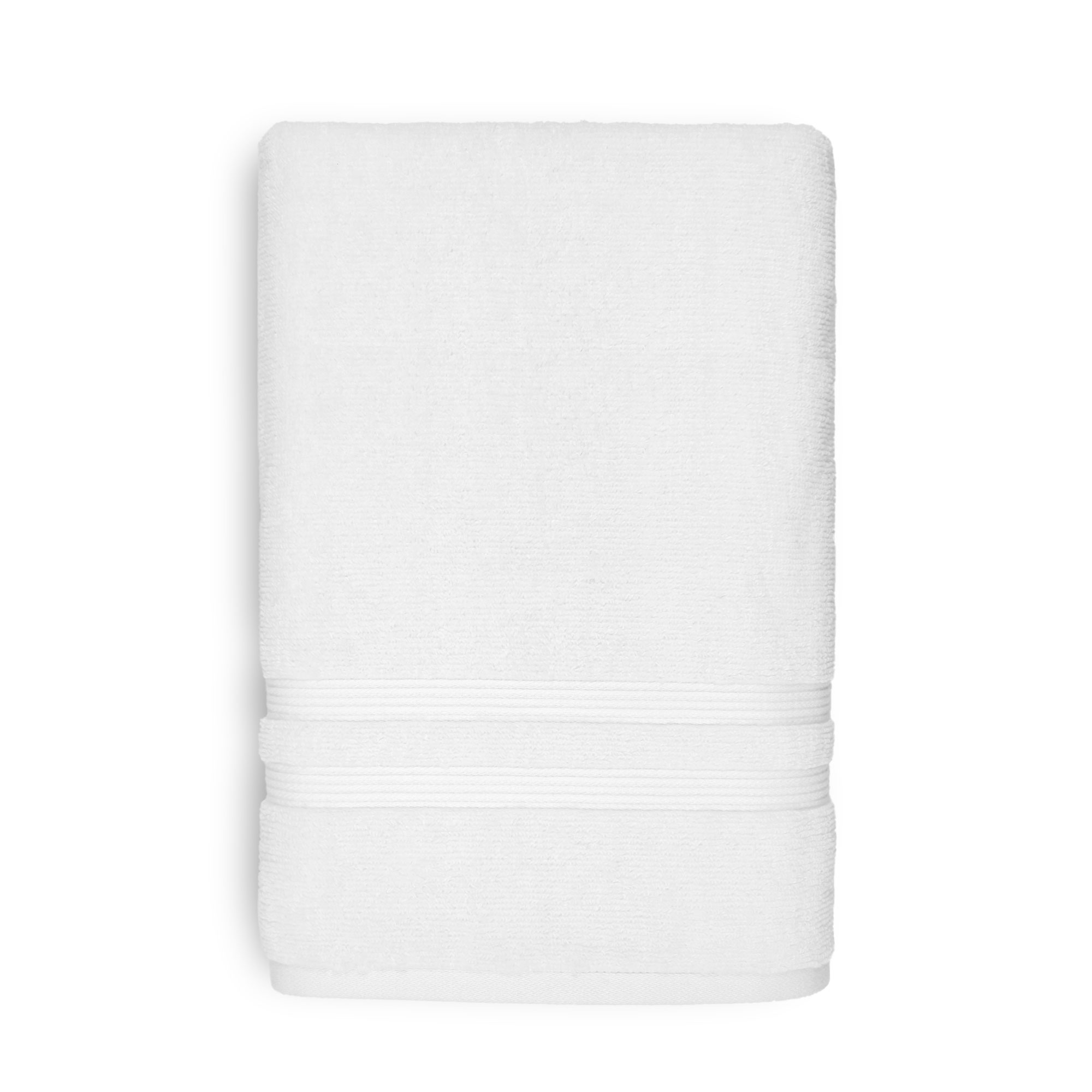 Mainstays Performance Cotton Bath Towel, White, 4-Pack photo 2