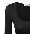 thumbnail image 4 of KOGMO Womens Round Neck Long Sleeve Bodysuit Leotard Made in USA, 4 of 6