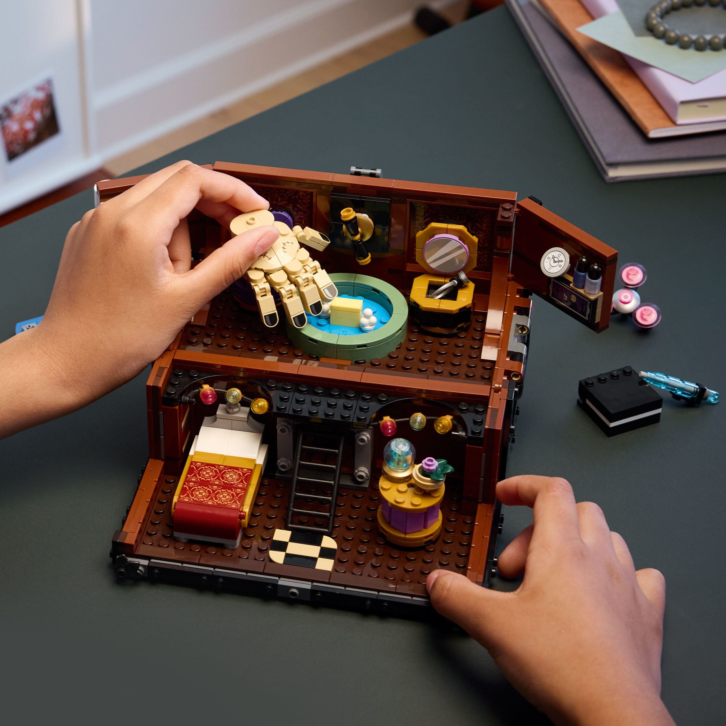 LEGO Wednesday Thing’s Apartment Building Toy - Transforming Trunk Playset W/ Poseable Thing & Enid Sinclair Minidoll - Wednesday Merch for Girls & Boys, Ages 10+ - Gift Idea for Birthdays - 76785