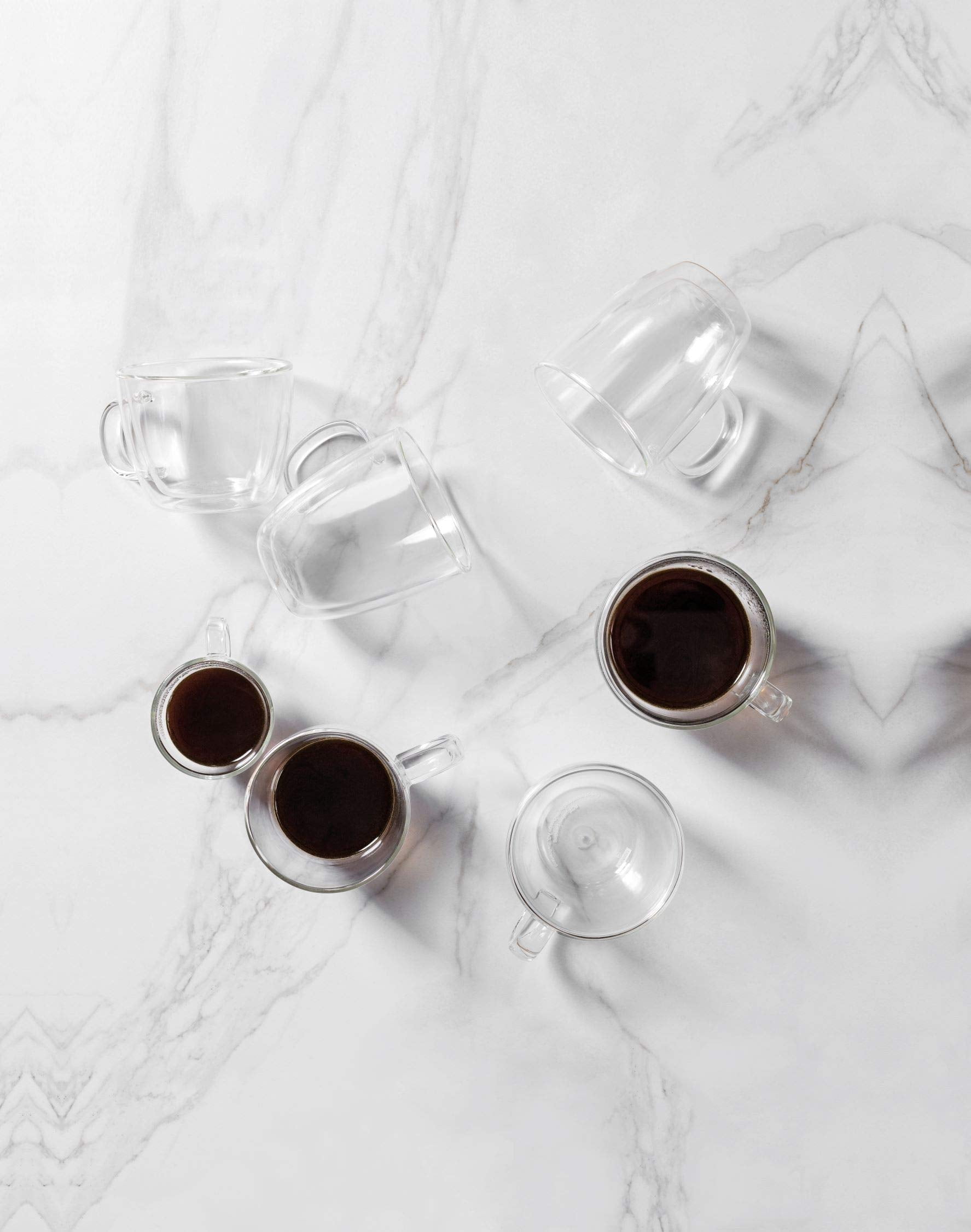 BODUM Bistro 2-Piece Double Wall Espresso Mug, 5 oz, glass