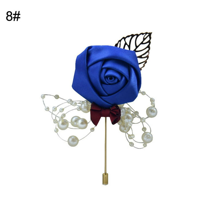 Windfall Men's Lapel Pin Lapel Flower Pins Boutonniere Pin Handmade Rose  Lapel Pin for Suit Wedding Groom