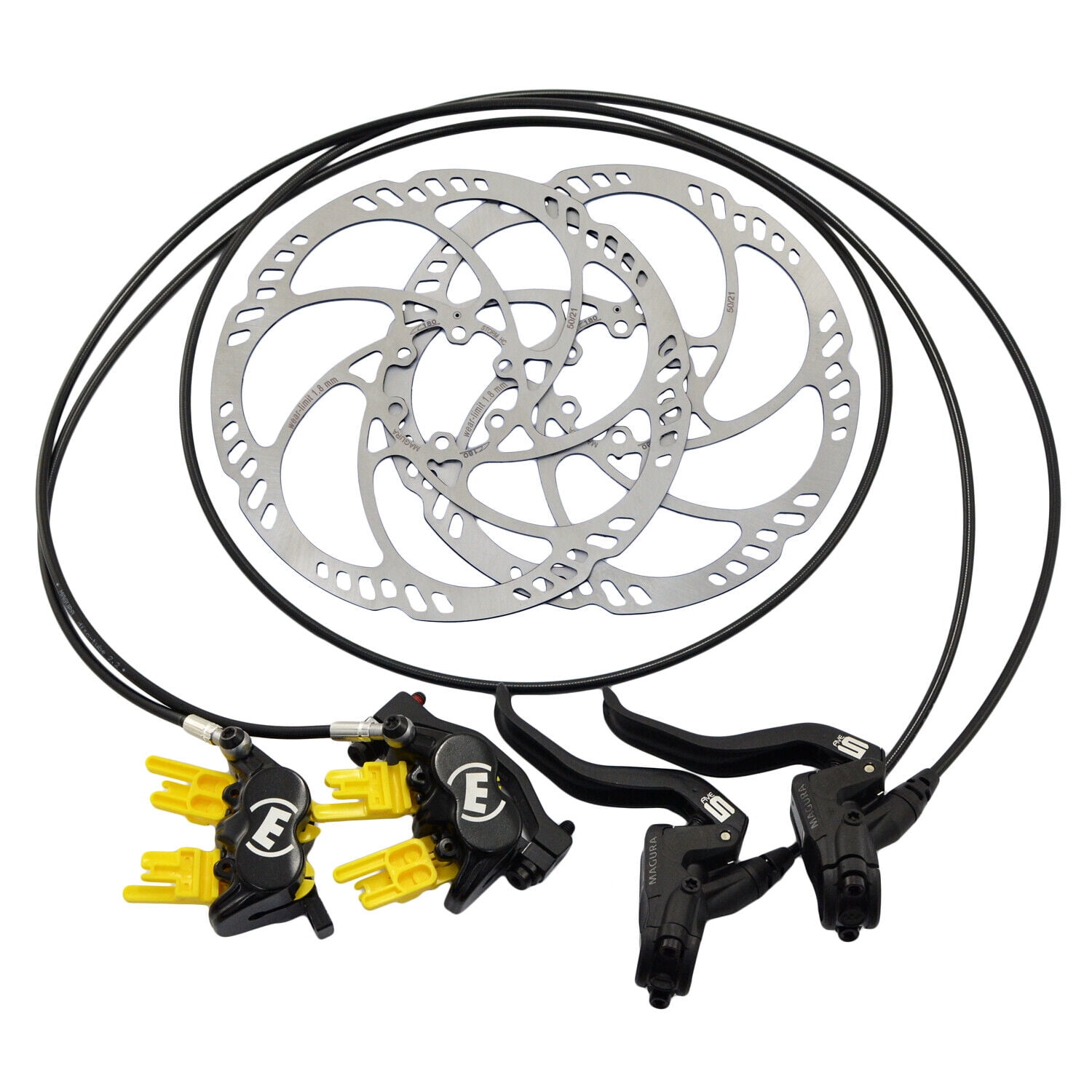 TEKTRO HD-M735 Hydraulic Disc Brake Set F4 X R2 piston w TEKTRO HD-M735 Hydraulic Disc Brake Set F4 X R2 piston w