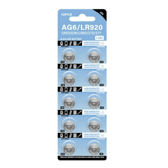 10Pcs Watch Battery AG6 Battery SR920SW SR69 Watch Battery LR921 Button Cell