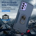thumbnail image 6 of Dteck for Samsung Galaxy A54 5G Magnetic Case, Shockproof Ring Kickstand Heavy Duty Military Grade Protection Rugged Phone Case Cover, Blue, 6 of 8