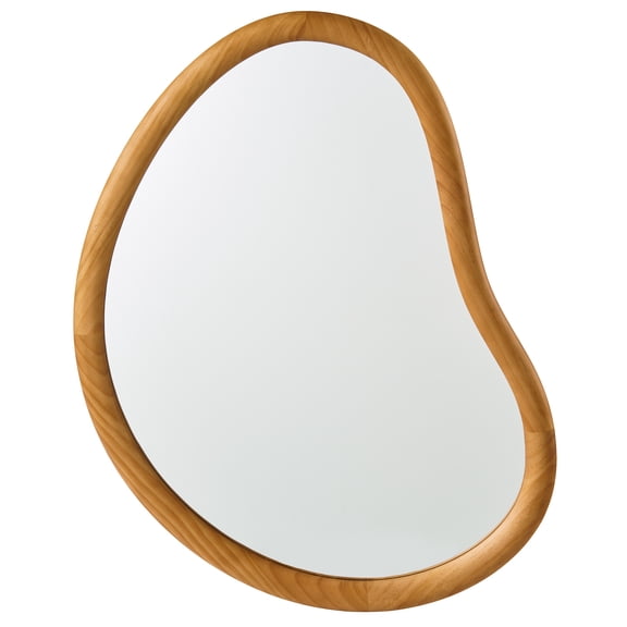 Better Homes & Gardens Soft Organic Wood Frame Wall Mirror, 23.7x30 Inch, Natural