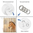thumbnail image 5 of Brown Horse Head Bathroom Shower Curtains with 12 Hooks Polyester Waterproof Shower Curtain for Stalls and Bathtubs Vintage Farmhouse Western Decorative Bathroom Privacy Curtain 36x78 Inches, 5 of 9