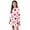 Pink B3, variant on Girls Party Dress Valentine's Day Heart Graphic Crew Neck Long Sleeve Dresses Size 4-14