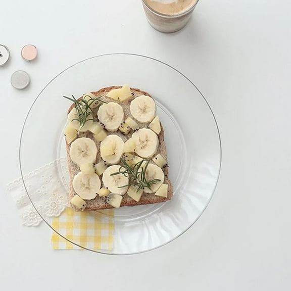 MLINS 10 Pcs Clear Round Salad Plate Transparent Serving Dish For Fruit Snacks And Small Foods Party Platters Home Dinners Restaurant