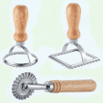 thumbnail image 1 of 3Pcs Ravioli Stamp Maker Cutter with Wheel Set,Mold with Wooden Handle for Pasta,Dumplings Lasagna,Pies, 1 of 5