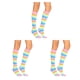 thumbnail image 2 of Qarigey 1 par de calcetines a rayas hasta la rodilla de arcoíris transpirables, calcetines antideslizantes flexibles, botas, medias para disfraz de Type1 NO1 Qarigey CBP288834, 2 of 6