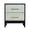 Black Shagreen, variant on Sango Merk Walnut 2-Drawer Nightstand, Grooved Front and Cylindrical Legs