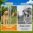 thumbnail image 5 of PawHut Outdoor Dog Kennel, Heavy Duty Large Dog Kennel Outside with Waterproof Roof, 2 Secure Latches, Dog Run for Backyard, 20' x 15' x 8', 5 of 9