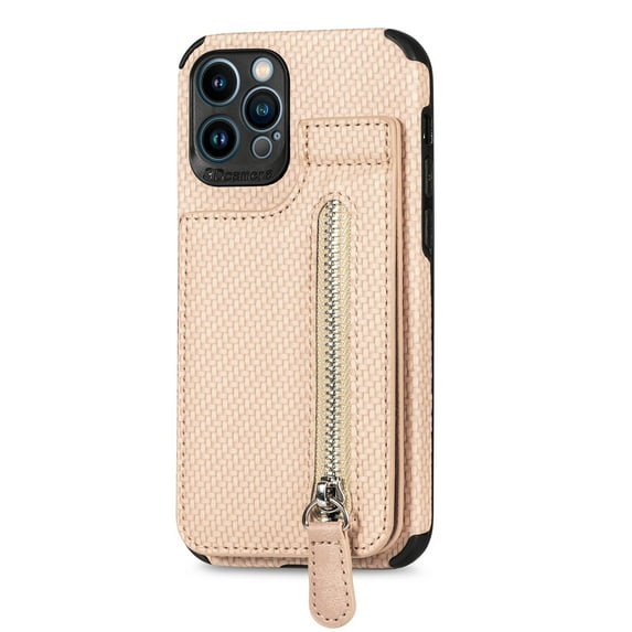 Allytech iPhone 11 Pro,Protective Magnetic Case with Card Holder Stand Flip PU Leather Zipper Coin Purse Case for iPhone 11 Pro 5.8 inch,Khaki