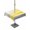 Yellow/Grey, variant on Grey White Ombre Outdoor Tablecloth with Umbrella Hole, Abstract Art Oil Painting Modern Spillproof Waterproof Outdoor Table Cover, Patio Tablecloths for Party Picnic Camping, Rectangle 54"x80"