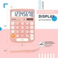 thumbnail image 2 of Catiga Electronics CD-8185 Large Screen Portable Calculator (Light Pink), 2 of 7