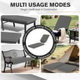 thumbnail image 6 of AECOJOY 72" x 21" x 4" Patio Lounge Chair Cushions Set of 2, Outdoor Chaise Lounge Replacement with Removable Cover in Dark Gery, 6 of 8
