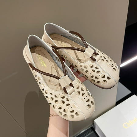 

TOWED22 Women s Flats Women s Flats Shoes Women Comfortable Dress Shoes Pointed Toe Flats Ballet Flats mesh Knit Flat Dressy Slip on Business Casual Shoes Beige