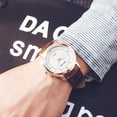 thumbnail image 5 of relojes de cuarzo elegantes y modernos, sencillos y casuales, para parejas (marrón para hombre y marrón para mujer)., 5 of 5