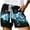 Black, variant on IROINNID Drawstring Shorts for Women Summer (Not Positioned) Printed Multi Pocket Lace Up Shorts Pants,Blue