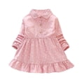 thumbnail image 1 of Girls Casual Dot Print Long Sleeve Dress Kids Toddler Pageant Princess Sundress, 1 of 2