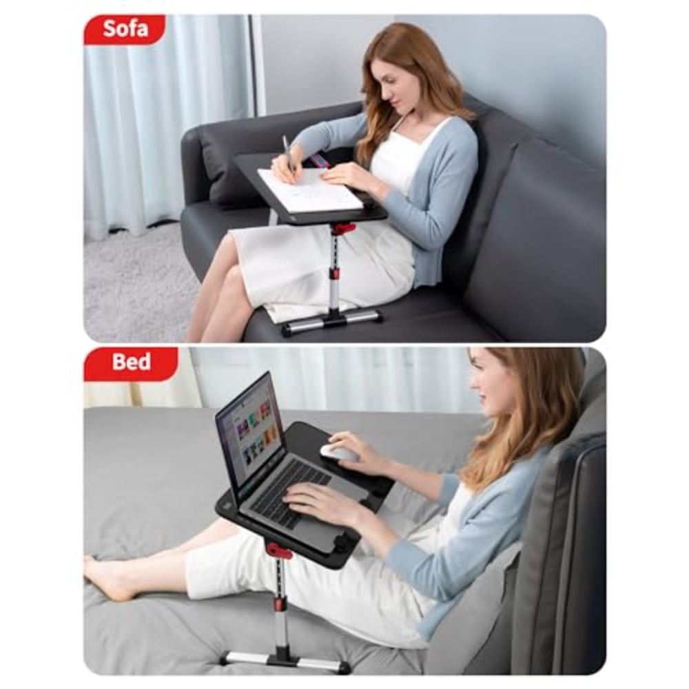 Laptop Desk Table, Adjustable Laptop Stand, Portable Lap Desks with Foldable Legs, Notebook Standing Breakfast Tray Reading Desk for Sofa Couch Bed Floor , Medium Size