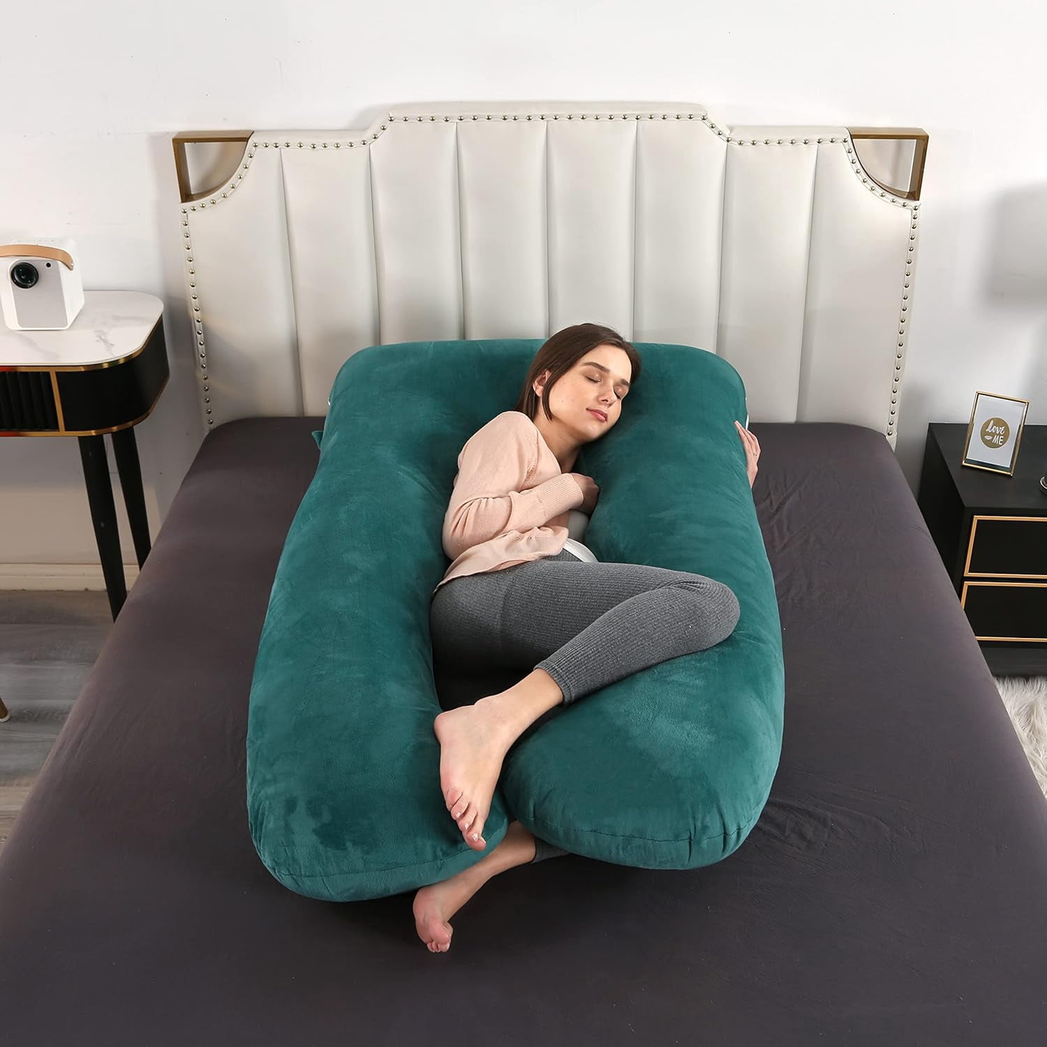 BATTOP Pregnancy Pillow,U-Shape Full Body Pillow for Adult Sleeping,Maternity Pillow with Removable Cover,Support for Head,Back,Hips,Legs,Belly