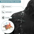 thumbnail image 4 of American Trends Women Waterproof Lightweight Rain Jacket Long Windproof Loose Rain Coats Active Outdoor Hooded Windbreaker Black L, 4 of 8