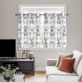 thumbnail image 4 of Easter Kitchen Curtains Window Panels, Spring Cute Bow Rabbit Grey White Buffalo Plaid Insulated Window Treatment Curtain, Grommet Curtains for Bedroom/Living Room/Bathroom, 2 Piece 42"Wx54"L, 4 of 8