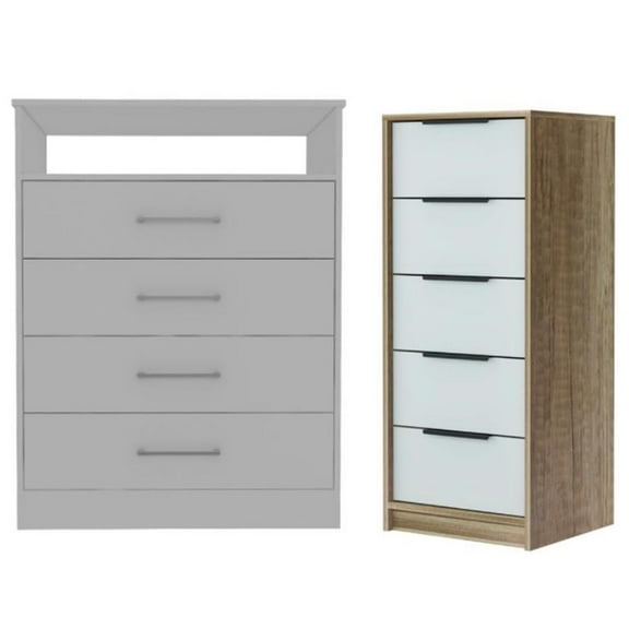 Home Square 2-Piece Set with 4-Drawer Dresser and 5 Drawer Dresser