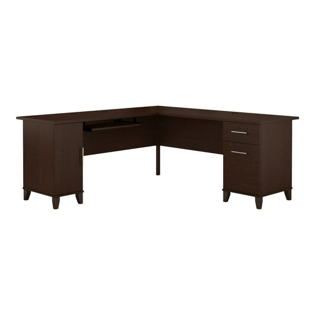 Bush Furniture Somerset Collection - Table - L-shaped - mocha cherry