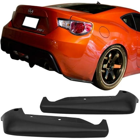 

CYQUIO Rear Bumper Compatible With 2013-2016 Scion FR-S/2013-2020 BRZ/2017-2020 86 CS Style Unpainted Black PU Rear Diffuser Spoiler Splitter Valance Bottom Line Caps