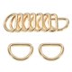 thumbnail image 1 of Uxcell 10-Pack Hebillas en D, 1 Pulgada Hebillas Metálicas en D No Soldadas para Bolsos/Delantales/Cinturones/Collares para Mascotas, Hardware de Anillo en D Semicircular [Dorado Claro], 1 of 6