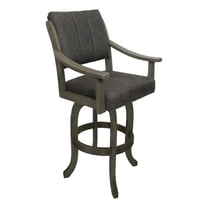 Casa Counter 26" Solid Wood Bar Stool on Melina Base Northwest Elk Asian Gray