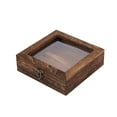 thumbnail image 2 of yuksok Specimens Display Case Dustproof Desktop Decoration Wood Jewelry Storage Box 15cmx15cmx4.5cm, 2 of 9