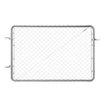 Wqmh Chain Link Fence Gate, Adjustable Chain Link Fence Panel, For Garden Fence Gate Opening, Rust-Resistant Galvanized Fencing Gate for Farm, Posts Not Included,72inch x 48inch