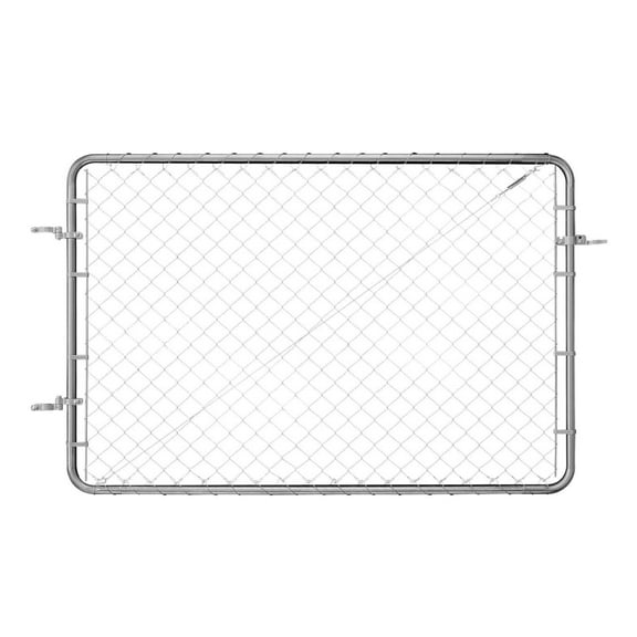 Wqmh Chain Link Fence Gate, Adjustable Chain Link Fence Panel, For Garden Fence Gate Opening, Rust-Resistant Galvanized Fencing Gate for Farm, Posts Not Included,72inch x 48inch