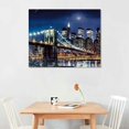 thumbnail image 2 of GOSMITH NYC Skyline Wall Art - Large New York City Wall Art Decor New York Skyline Wall Art Print Cityscape - Manhattan New York Canvas Wall Art Picture - NY Brooklyn Bridge Artwork Panels, 2 of 4