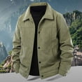 thumbnail image 2 of Rggeeun Jackets For Men Casual Corduroy Jacket Lightweight Slim Fit Fashionable Comfortable Stand Collar Outerwear For Daily Wear Outwear Fashion, 2 of 4