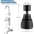 thumbnail image 2 of ZHAOCHENG Boquilla para grifo de cocina con 3 modos de pulverización, cabezal rociador para fregadero de cocina de 360 grados, aireador de cocina, adaptador para grifo de ahorro de agua, para fregader, 2 of 5