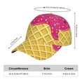 thumbnail image 2 of Picia Red Ice Cream pattern Trucker Low Profile Hat Men Women Baseball Cap Dad Hat Adjustable Unconstructed Plain Cap, 2 of 9