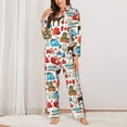 thumbnail image 2 of Pajamas for Women Set - reindeer polar bear Comfy Long Sleeve Button Up Pajama Sets for Women 2 Piece, Soft Sleepwear Nightwear Pjs Lounge Sets for Women with Pockets, 2 of 6