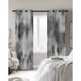 thumbnail image 4 of Grey Ombre Kitchen Curtains Vintage Simple Abstract Gradient Mottled Cafe Short Curtains for Bathroom Blackout Window Curtain Grommet Small Window Treatment Drapes for Bedroom Living Room 27.5"x39"x2, 4 of 9
