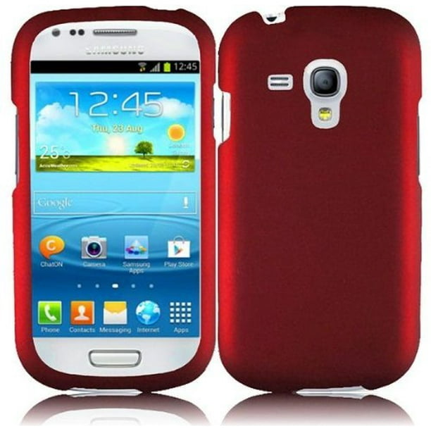 Hard Rubberized Case For Samsung Galaxy S3 Mini I8190 Red Walmart Com Walmart Com